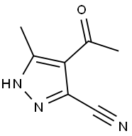 1H-Pyrazole-3-carbonitrile, 4-acetyl-5-methyl- (9CI) Struktur