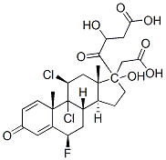 9,11beta-dichloro-6beta-fluoro-17,21-dihydroxypregna-1,4-diene-3,20-dione 17,21-di(acetate) Struktur