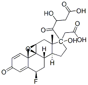 9beta,11beta-epoxy-6beta-fluoro-17,21-dihydroxypregna-1,4-diene-3,20-dione 17,21-di(acetate) Struktur