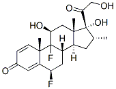 6beta,9-difluoro-11beta,17,21-trihydroxy-16alpha-methylpregna-1,4-diene-3,20-dione Struktur