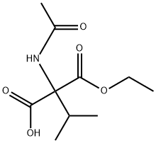 Propanedioic  acid,  2-(acetylamino)-2-(1-methylethyl)-,  1-ethyl  ester Struktur