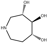 1H-Azepine-3,4,5-triol,hexahydro-,(3S,4S,5R)-(9CI) Struktur