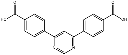 4,6-Di(4-carboxyphenyl)pyrimidine, 609356-00-5, 結構式