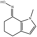 7H-Indol-7-one,1,4,5,6-tetrahydro-1-methyl-,oxime,(7E)-(9CI) Struktur