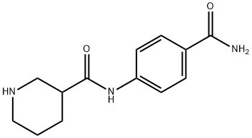 PIPERIDINE-3-CARBOXYLIC ACID (4-CARBAMOYL-PHENYL)-AMIDE Struktur