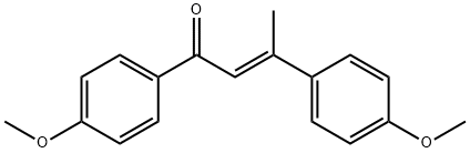 (2Z)-1,3-Bis(4-methoxyphenyl)-2-buten-1-one Struktur