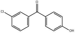 3-Chloro-4'-hydroxybenzophenone Struktur