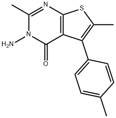 3-AMINO-2,6-DIMETHYL-5-(4-METHYLPHENYL)THIENO[2,3-D]PYRIMIDIN-4(3H)-ONE Struktur