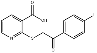 2-{[2-(4-Fluorophenyl)-2-oxoethyl]thio}nicotinic acid Struktur