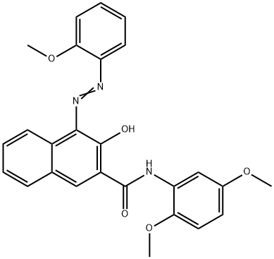 N-(2,5-Dimethoxyphenyl)-3-hydroxy-4-[(2-methoxyphenyl)azo]-2-naphthalenecarboxamide Struktur