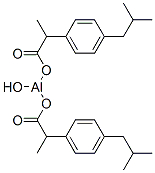 Hydroxybis[[2-(p-isobutylphenyl)propionyl]oxy]aluminum Struktur