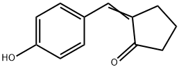 (E)-2-(4-hydroxybenzylidene)cyclopentanone Struktur