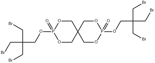 3,9-bis[3-bromo-2,2-bis(bromomethyl)propoxy]-2,4,8,10-tetraoxa-3,9-diphosphaspiro[5.5]undecane 3,9-dioxide Struktur