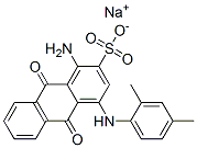 1-Amino-4-[(2,4-dimethylphenyl)amino]-9,10-dihydro-9,10-dioxo-2-anthracenesulfonic acid sodium salt Struktur