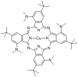 COPPER(II) 3,10,17,24-TETRA-TERT-BUTYL-1,8,15,22-TETRAKIS(DIMETHYLAMINO)-29H ,31H-PHTHALOCYANINE Struktur