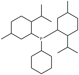 Cyclohexylbis[5-methyl-2-(1-methylethyl)cyclohexyl]phosphine Struktur