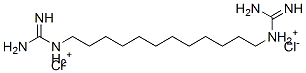 1,1'-dodecamethylenediguanidinium dichloride Struktur