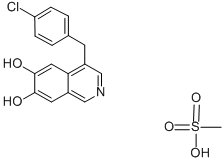 4-(4-CHLOROPHENYLMETHYL)-6,7-DIMETHOXY-ISOQUINOLINE METHANESULFONATE (1:1) Struktur