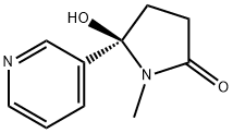 5-hydroxy-1-methyl-5-pyridin-3-yl-pyrrolidin-2-one Struktur