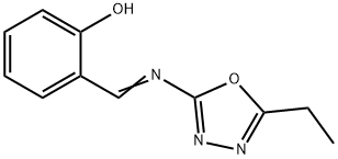 Phenol, 2-[[(5-ethyl-1,3,4-oxadiazol-2-yl)imino]methyl]- (9CI) Struktur