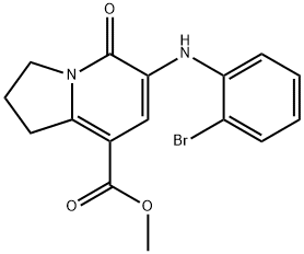 METHYL 6-(2-BROMOPHENYLAMINO)-5-OXO-1,2,3,5-TETRAHYDROINDOLIZINE-8-CARBOXYLATE Struktur