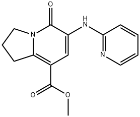 METHYL 5-OXO-6-(PYRIDIN-2-YLAMINO)-1,2,3,5-TETRAHYDROINDOLIZINE-8-CARBOXYLATE Struktur