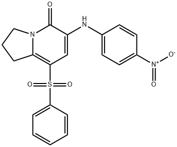 8-BENZENESULFONYL-6-(4-NITROPHENYLAMINO)-2,3-DIHYDRO-1H-INDOLIZIN-5-ONE Struktur