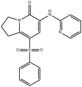 8-BENZENESULFONYL-6-(PYRIDIN-2-YLAMINO)-2,3-DIHYDRO-1H-INDOLIZIN-5-ONE Struktur