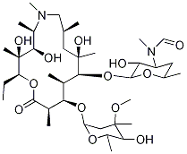 3’-N-Desmethyl-3’-N-formyl Azithromycin Struktur