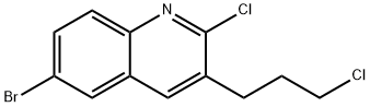 6-BROMO-2-CHLORO-3-(3-CHLORO-PROPYL)-QUINOLINE Struktur