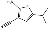 3-Thiophenecarbonitrile,2-amino-5-(1-methylethyl)-(9CI) Struktur