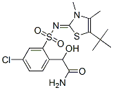 Benzeneacetamide,  4-chloro-2-[[[5-(1,1-dimethylethyl)-3,4-dimethyl-2(3H)-thiazolylidene]amino]sulfonyl]--alpha--hydroxy- Struktur