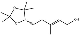 (6S,2E)-6,7-ISOPROPYLIDENEDIOXY-3,7-DIMETHYL-2-OCTEN-1-OL, 99 Struktur