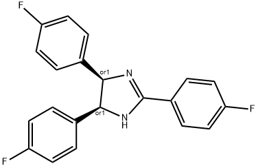 CIS-2,4,5-TRIS(4-FLUOROPHENYL)IMIDAZOLINE Struktur