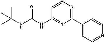 N-(tert-Butyl)-N'-[2-(4-pyridinyl)-4-pyrimidinyl]urea Struktur