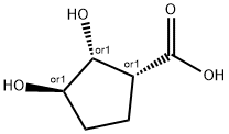 Cyclopentanecarboxylic acid, 2,3-dihydroxy-, (1alpha,2alpha,3beta)- (9CI) Struktur