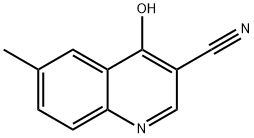 3-Quinolinecarbonitrile, 4-hydroxy-6-Methyl- Struktur