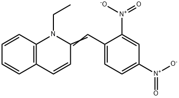 2-[(2,4-dinitrophenyl)methylene]-1-ethyl-1,2-dihydroquinoline Struktur