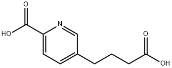 5-(3'-carboxypropyl)-2-pyridinecarboxylic acid Struktur