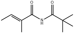 2-Butenamide,  N-(2,2-dimethyl-1-oxopropyl)-2-methyl-,  (2E)- Struktur