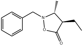 5-Isoxazolidinone,4-ethyl-3-methyl-2-(phenylmethyl)-,(3R,4R)-(9CI) Struktur