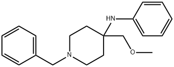 1-benzyl-4-(methoxymethyl)-N-phenylpiperidin-4-amine Struktur