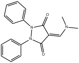 4-[(Dimethylamino)methylene]-1,2-diphenyl-3,5-pyrazolidinedione Struktur