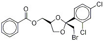 trans-[2-BroMoMethyl-2-(2,4-dichlorophenyl)-1,3-dioxolan-4-yl]Methyl Benzoate Struktur