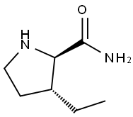 2-Pyrrolidinecarboxamide,3-ethyl-,trans-(9CI) Struktur