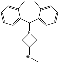 1-[10,11-Dihydro-5H-dibenzo[a,d]cyclohepten-5-yl]-N-methyl-3-azetidinamine Struktur