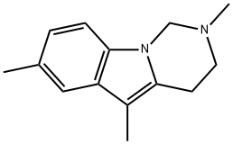 2,5,7-Trimethyl-1,2,3,4-tetrahydropyrimido[1,6-a]indole Struktur