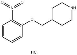 4-[(2-Nitrophenoxy)methyl]piperidine hydrochloride Struktur