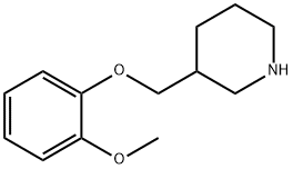 3-[(2-METHOXYPHENOXY)METHYL]PIPERIDINE Struktur