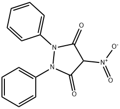 4-Nitro-1,2-diphenyl-3,5-pyrazolidinedione Struktur